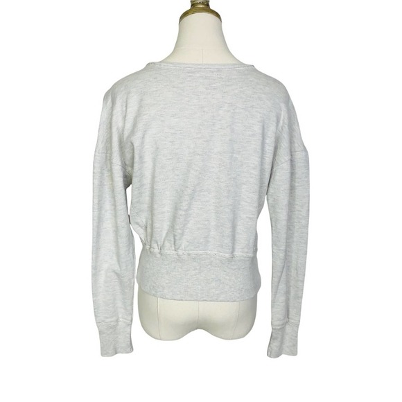 Maeve Raw Hem Pullover Crop Sweatshirt SMALL 2900 - Picture 4 of 8